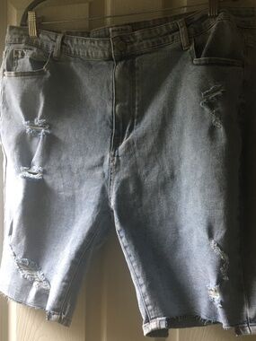 White Birch high rise jean shorts